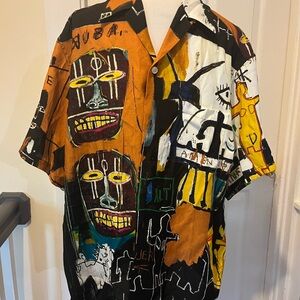 Men's Abstract Art Shirt - Multicolor